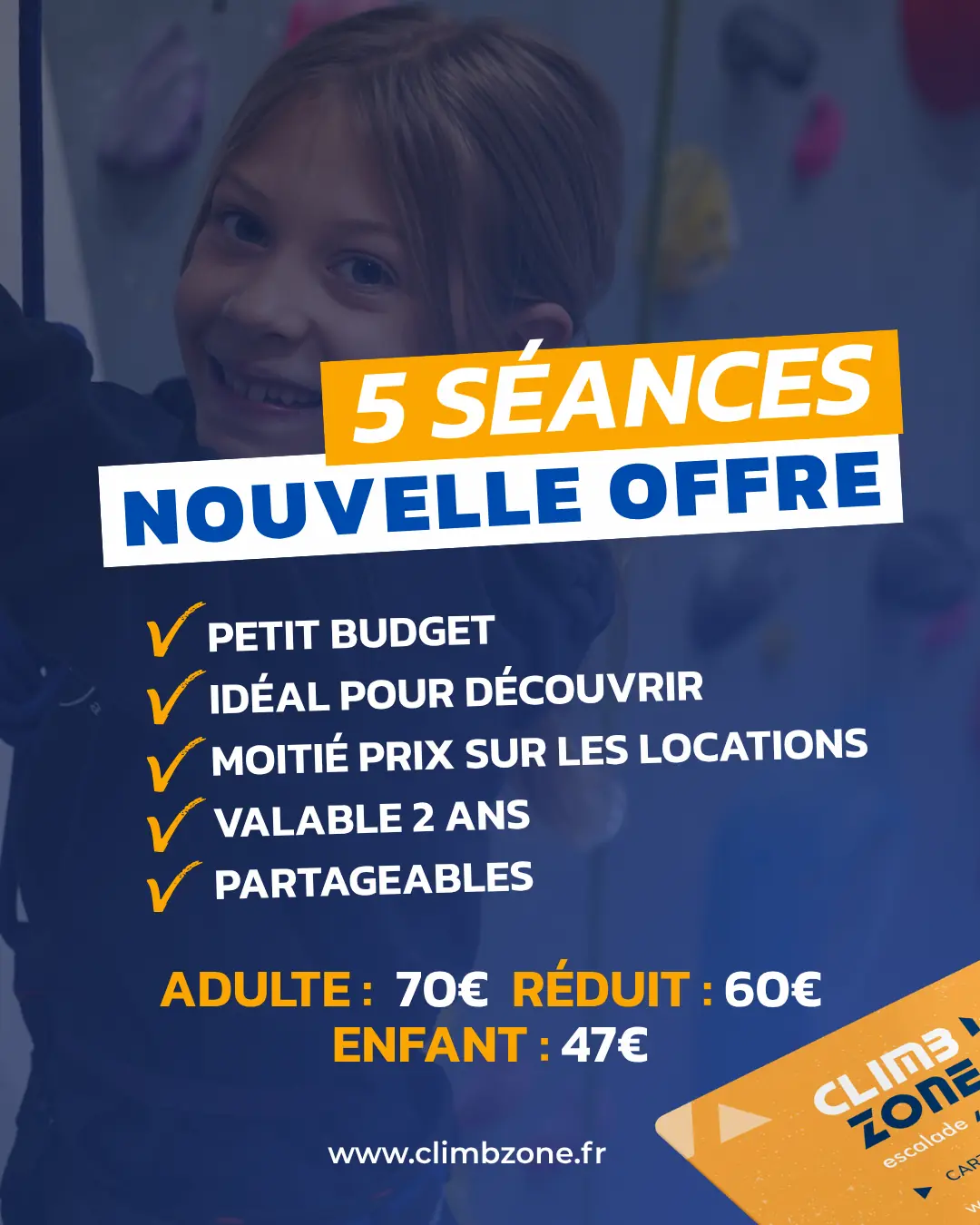 carte 5 séances climbzone